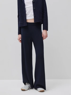 Benetton, Wide Knit Trousers, Size: XS, Dark Blue, Women United Colors of Benetton