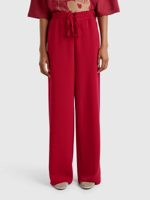 Zdjęcie produktu Benetton, Wide Leg Sweatpants, size M, Burgundy, Women United Colors of Benetton