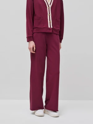 Benetton, Wide-leg Sweatpants, Size: XS, Burgundy, Women United Colors of Benetton