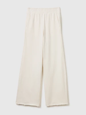 Benetton, Wide-leg Sweatpants, Size: XS, Creamy White, Women United Colors of Benetton