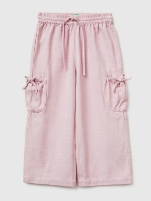 Benetton, Wide Leg Trousers With Pockets, Size: 116, Pink, Kids United Colors of Benetton