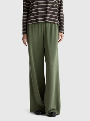 Benetton, Wide Legged Sweatpants, Size: XS, Military Green, Women United Colors of Benetton