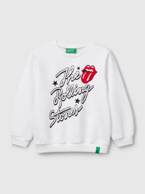 Benetton, Wide "the Rolling Stones" Sweatshirt, size 116, White, Kids United Colors of Benetton