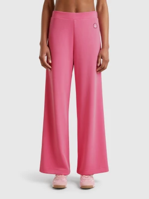 Benetton, Wide Trousers In Modal®, size XXS, Pink, Women United Colors of Benetton