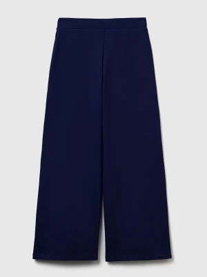 Benetton, Wide Trousers In Stretch Cotton, Size: XL, Dark Blue, Kids United Colors of Benetton