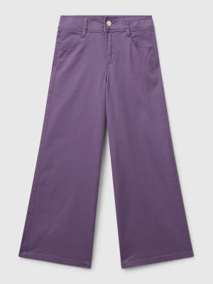 Benetton, Wide Trousers In Stretch Cotton, size XL, , Kids United Colors of Benetton