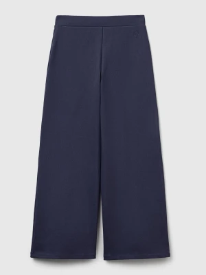 Benetton, Wide Trousers In Stretch Cotton, Size: XL, Air Force Blue, Kids United Colors of Benetton