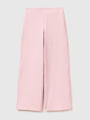 Benetton, Wide Trousers In Stretch Cotton, Size: XL, Pink, Kids United Colors of Benetton