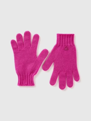 Benetton, Wool Blend Gloves, size S-L, Fuchsia, Kids United Colors of Benetton