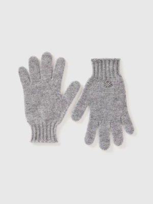 Benetton, Wool Blend Gloves, size S-L, Light Gray, Kids United Colors of Benetton