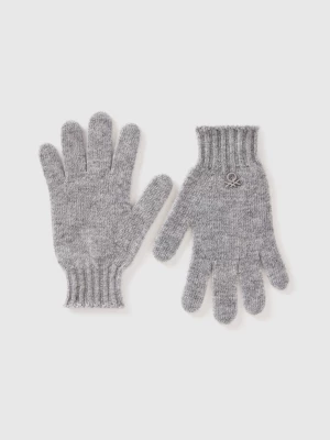 Benetton, Wool Blend Gloves, size S-L, Light Gray, Kids United Colors of Benetton