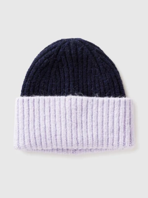 Benetton, Wool Blend Hat, Size: S, Dark Blue, Women United Colors of Benetton