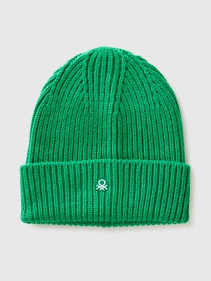 Benetton, Wool Blend Hat, Size: S, Green, Men United Colors of Benetton