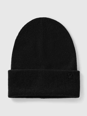 Benetton, Wool Blend Hat, Size: S-L, Black, Kids United Colors of Benetton