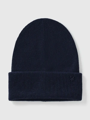 Benetton, Wool Blend Hat, Size: S-L, Dark Blue, Kids United Colors of Benetton