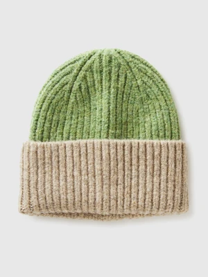 Benetton, Wool Blend Hat, Size: S, Military Green, Women United Colors of Benetton