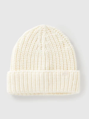 Benetton, Wool Blend Hat, Size: XL-3XL, Creamy White, Kids United Colors of Benetton