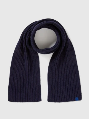 Benetton, Wool Blend Knit Scarf, Size: 104-116, Dark Blue, Kids United Colors of Benetton