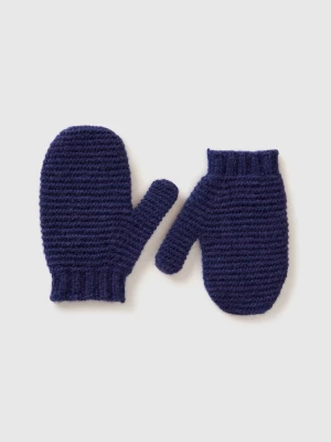 Benetton, Wool Blend Mittens, size 104-116, Dark Blue, Kids United Colors of Benetton