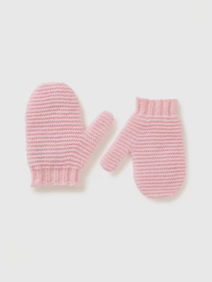 Benetton, Wool Blend Mittens, size 104-116, Pink, Kids United Colors of Benetton