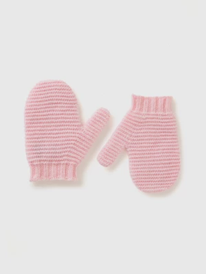 Benetton, Wool Blend Mittens, size 104-116, Pink, Kids United Colors of Benetton