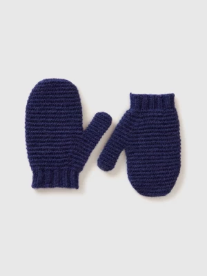 Benetton, Wool Blend Mittens, size 82-98, Dark Blue, Kids United Colors of Benetton