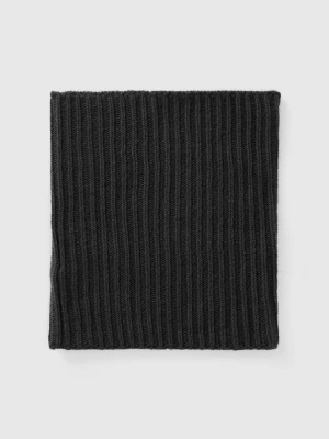 Benetton, Wool Blend Neck Warmer, size OS, Black, Women United Colors of Benetton