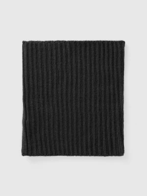 Benetton, Wool Blend Neck Warmer, size OS, Black, Women United Colors of Benetton