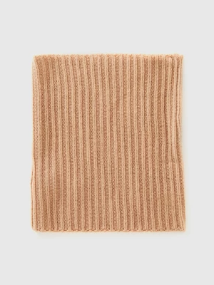 Benetton, Wool Blend Neck Warmer, size OS, Camel, Women United Colors of Benetton