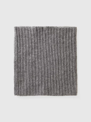 Benetton, Wool Blend Neck Warmer, size OS, Gray, Women United Colors of Benetton