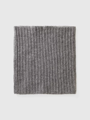 Benetton, Wool Blend Neck Warmer, size OS, Gray, Women United Colors of Benetton