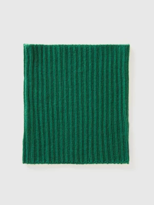 Benetton, Wool Blend Neck Warmer, size OS, Green, Women United Colors of Benetton