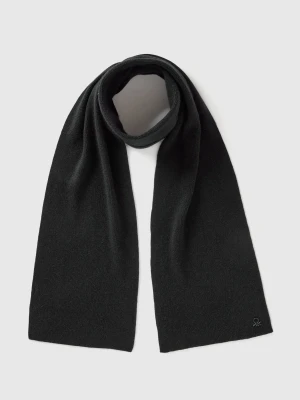 Benetton, Wool Blend Scarf, Size: 122-168, Black, Kids United Colors of Benetton