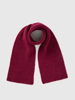 Benetton, Wool Blend Scarf, Size: 122-168, Burgundy, Kids United Colors of Benetton