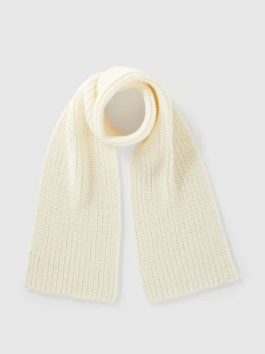 Benetton, Wool Blend Scarf, Size: 122-168, Creamy White, Kids United Colors of Benetton