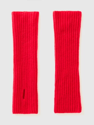 Benetton, Wool Blend Sleeves, size OS, Red, Women United Colors of Benetton