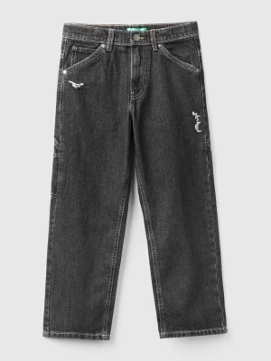 Benetton, Worker Style Jeans, size M, Black, Kids United Colors of Benetton