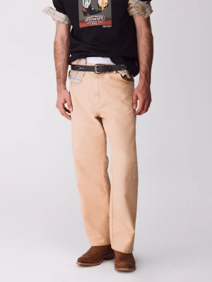 Benetton, Workwear-style Trousers, Size: 35, Beige, Men United Colors of Benetton