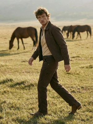 Benetton, Workwear-style Trousers, Size: 35, Dark Brown, Men United Colors of Benetton