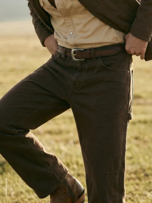 Benetton, Workwear-style Trousers, Size: 35, Dark Brown, Men United Colors of Benetton