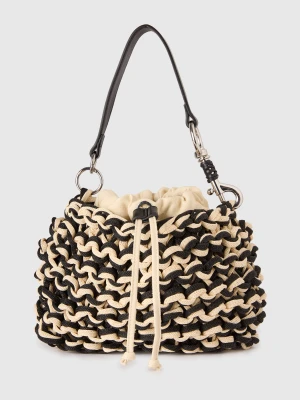 Benetton, Woven Hobo Bag, Size: OS, Black, Women United Colors of Benetton