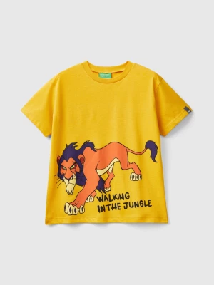 Benetton, Yellow Ochre ©disney The Lion King T-shirt, size 2XL, Mustard, Kids United Colors of Benetton