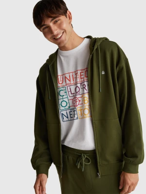 Benetton, Zip-up Hoodie In Cotton, Size: XS, Men United Colors of Benetton