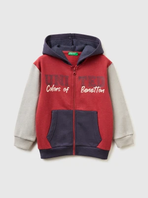 Benetton, Zip-up Hoodie, Size: 116, Coral, Kids United Colors of Benetton