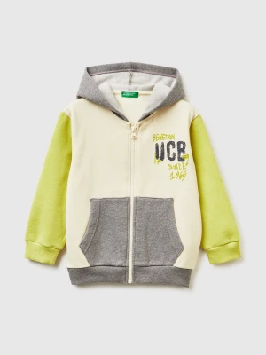 Benetton, Zip-up Hoodie, Size: 116, Creamy White, Kids United Colors of Benetton