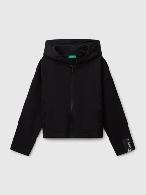 Benetton, Zip-up Hoodie, Size: S, Black, Kids United Colors of Benetton