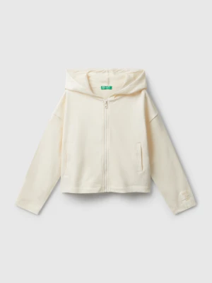 Benetton, Zip-up Hoodie, Size: XL, Creamy White, Kids United Colors of Benetton