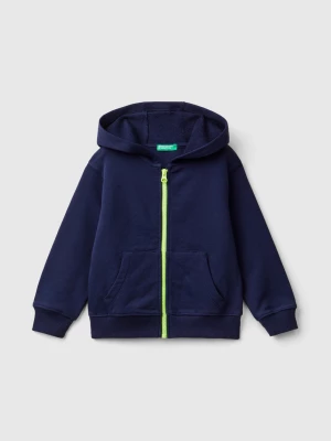 Benetton, Zip-up Sweatshirt With Print, size 116, Dark Blue, Kids United Colors of Benetton