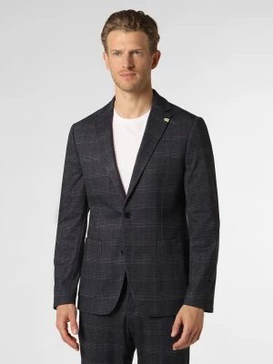 Zdjęcie produktu Benvenuto Męska marynarka od garnituru modułowego Mężczyźni Slim Fit Dżersej niebieski wzorzysty,