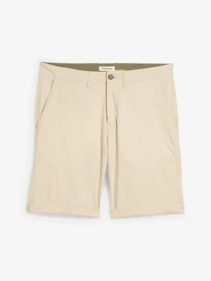 Bermudy chino, regular fit BonPrix beżowy